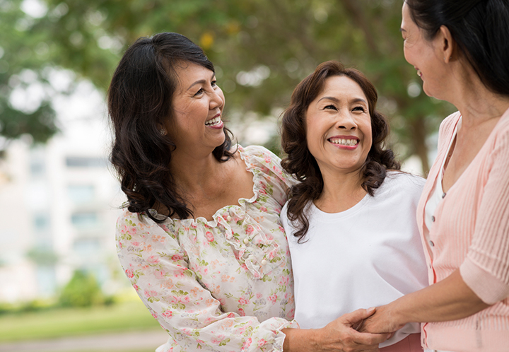 Group of women supporting each other