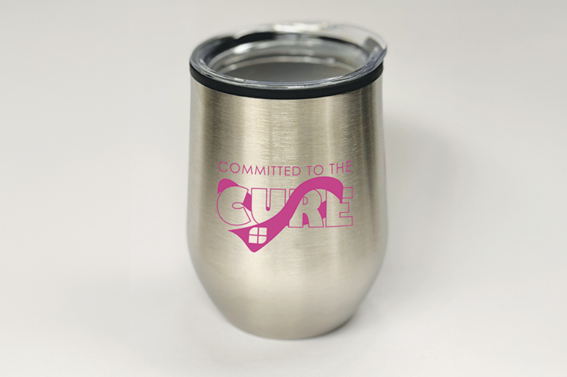 Stainless mammography cup giveaway