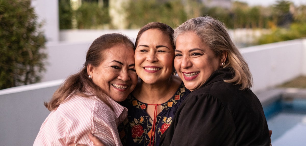 Family smiling together
