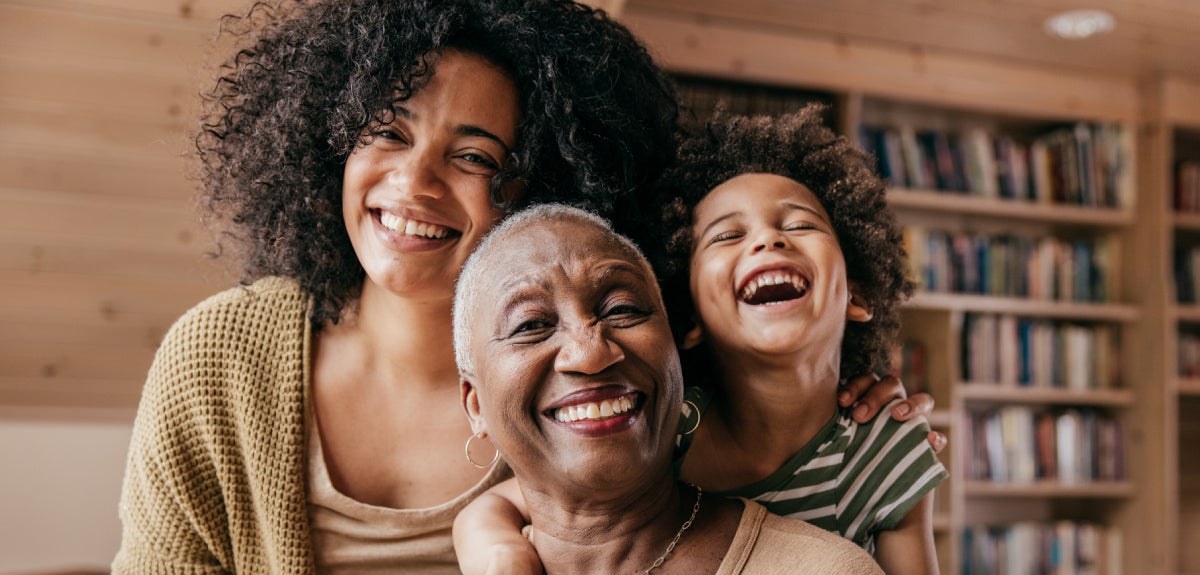 family laughing together