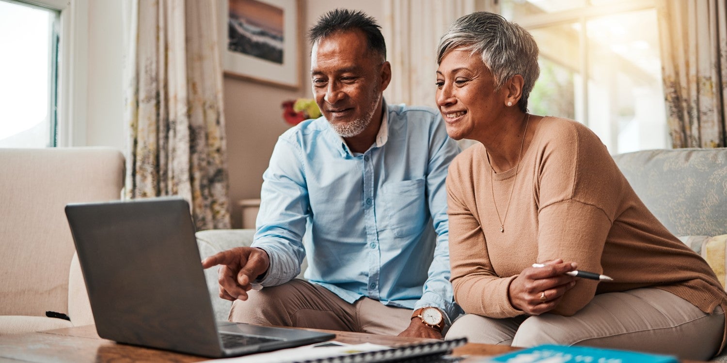 older couple using computer