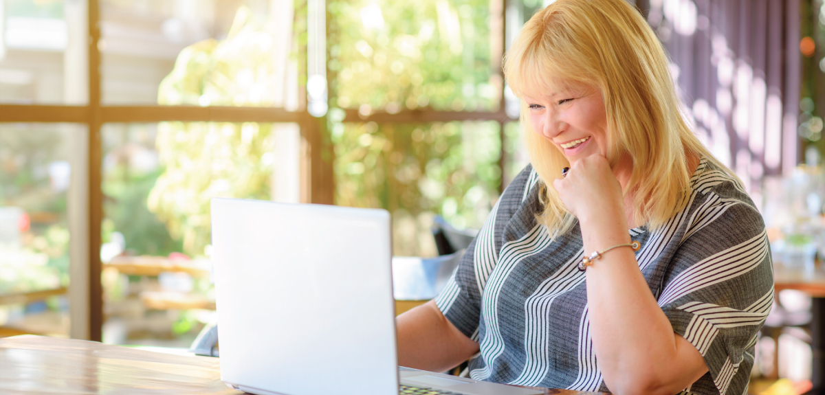 Woman at computer