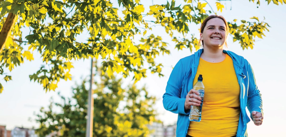 Woman Jogging Outside