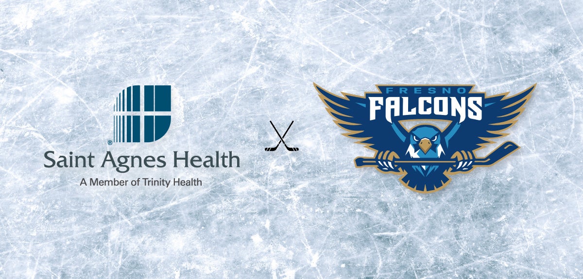 Saint Agnes and Falcons logos