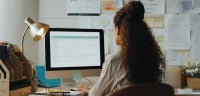 Woman sitting at desk